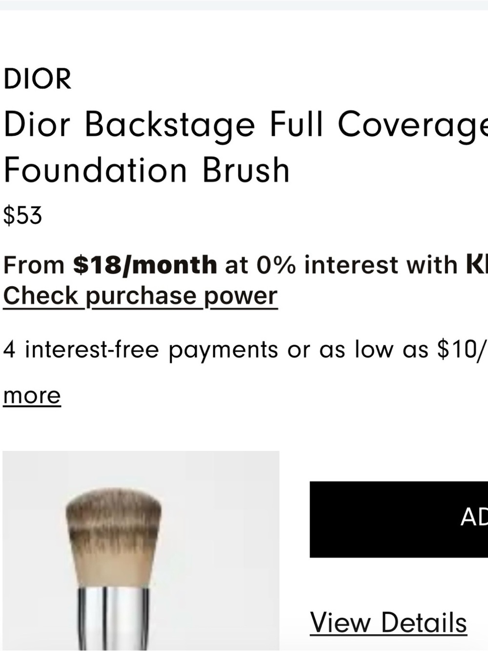 Christian Dior full cover foundation brush. Retail $53 - Picture 2 of 6